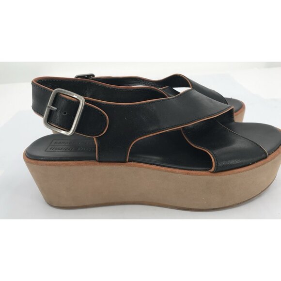 Camper Together Veronique Branquiho Sandals Womens Size 37 US 6.5 Black Leather - Picture 6 of 16